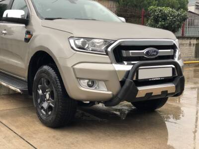 Ford Ranger Off Road Poliüretan Ön Koruma Ön Tampon Koruma Demiri Amazonplus Black 2006+ PWT16 - 1