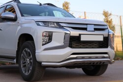 Isuzu Dmax Off Road Saclı Ön Koruma Ön Tampon Koruma Demiri Krom Gloplus Chrome 2006+ PST21 - 4