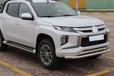 Mercedes X-Class Off Road Ön Tampon Koruma Demiri Krom Tekli Bıyık Tetriplus Chrome 2017+ PST19 - 2