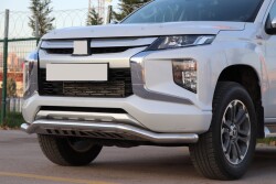 Mercedes X Class Off Road Saclı Ön Koruma Ön Tampon Koruma Demiri Krom Gloplus Chrome 2017+ PST21 - 3