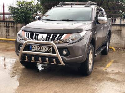 Mitsubishi L200 Off Road Krom Karterli Ön Koruma Ön Tampon Koruma Demiri İnformplus Chrome 2007+ PWT03 - 1