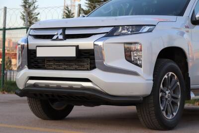 Mitsubishi L200 Off Road Saclı Ön Koruma Ön Tampon Koruma Demiri Siyah Gloplus Black 2007+ PST22 - 1