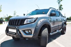Nissan Navara Off Road Poliüretan Ön Koruma Ön Tampon Koruma Demiri Amazonplus Black 2006+ PWT16 - 3