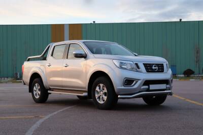 Nissan Navara Off Road Saclı Ön Koruma Ön Tampon Koruma Demiri Krom Gloplus Chrome 2006+ PST21 - 2