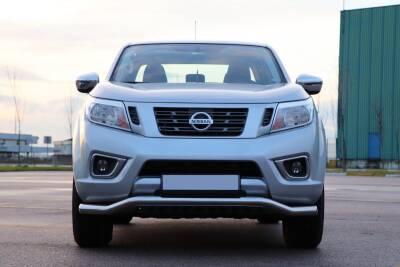 Nissan Navara Off Road Saclı Ön Koruma Ön Tampon Koruma Demiri Krom Gloplus Chrome 2006+ PST21 - 4
