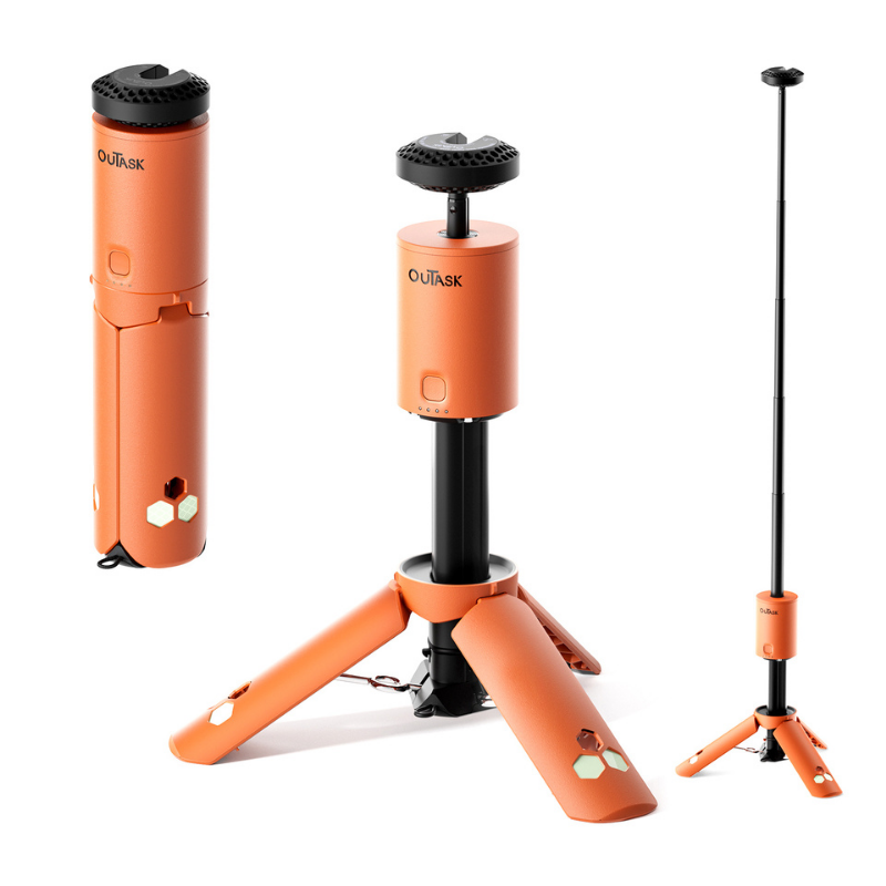 OUTASK Teleskopik Taşınabilir Şarjlı Kamp ve Balıkçı Feneri, Katlanabilir, Manyetik, 12000mAh Bataryalı, Powerbank Özellikli, Su Geçirmez, LED 720° Aydınlatma, Kamp Lambası, El Feneri - 18