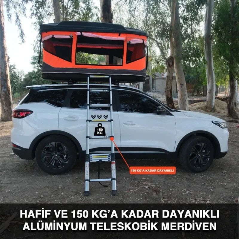 Roxform 2 Kişilik Yeni Nesil Araç Üstü Çadır Cam Tavanlı Tüm Araçlara Uyumlu 4 Mevsim Termal Çadır 210x130cm - 9