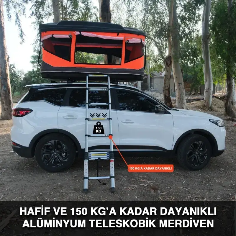 Roxform 2 Kişilik Yeni Nesil Araç Üstü Çadır Cam Tavanlı Tüm Araçlara Uyumlu 4 Mevsim Termal Çadır 210x130cm - 9