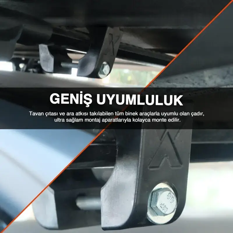 Roxform 2 Kişilik Yeni Nesil Araç Üstü Çadır Cam Tavanlı Tüm Araçlara Uyumlu 4 Mevsim Termal Çadır 210x130cm - 10