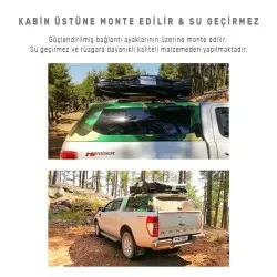 Roxform 2+1 Kişilik Araç Üstü Termal Kamp Çadırı 4 Mevsim 125x250 Cm - Roxform (1)