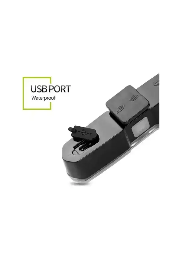 Roxform Bisiklet USB Şarjlı Led Işık Çakar Arka Lamba XBYC 6017-3 - 7