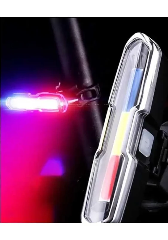 Roxform Bisiklet USB Şarjlı Led Işık Çakar Arka Lamba XBYC 6017-3 - 9