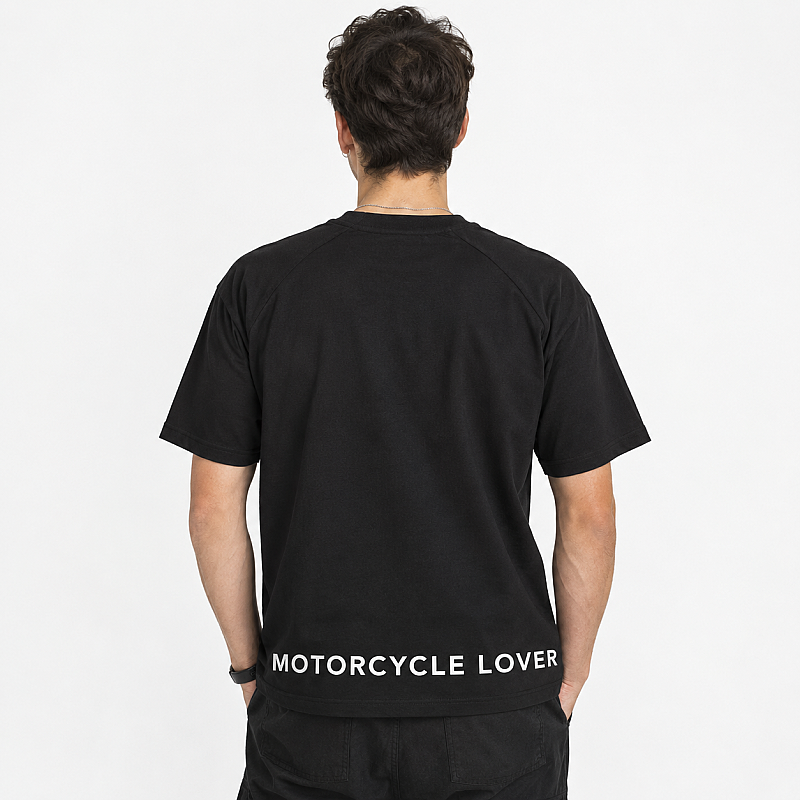 Roxform Motorcycle Lover Baskılı Oversize Tişört | Unisex Bisiklet Tişörtü - 6