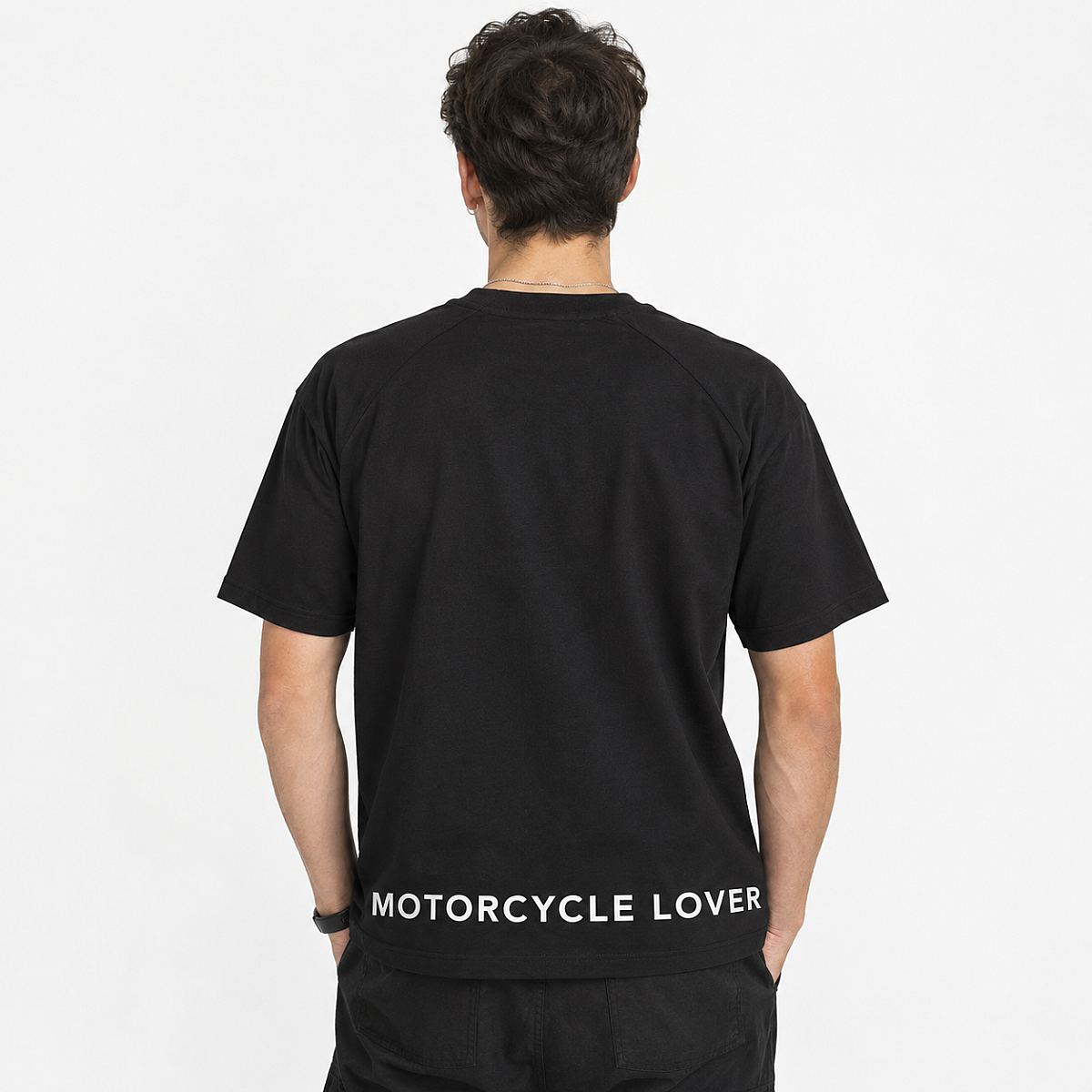 Roxform Motorcycle Lover Baskılı Oversize Tişört | Unisex Bisiklet Tişörtü - 6