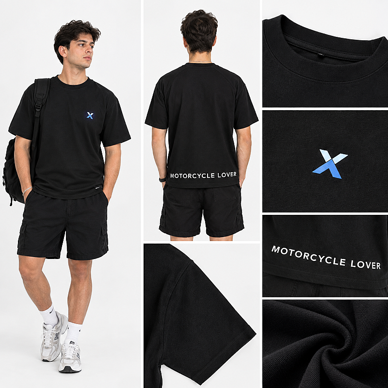 Roxform Motorcycle Lover Baskılı Oversize Tişört | Unisex Bisiklet Tişörtü - Roxform