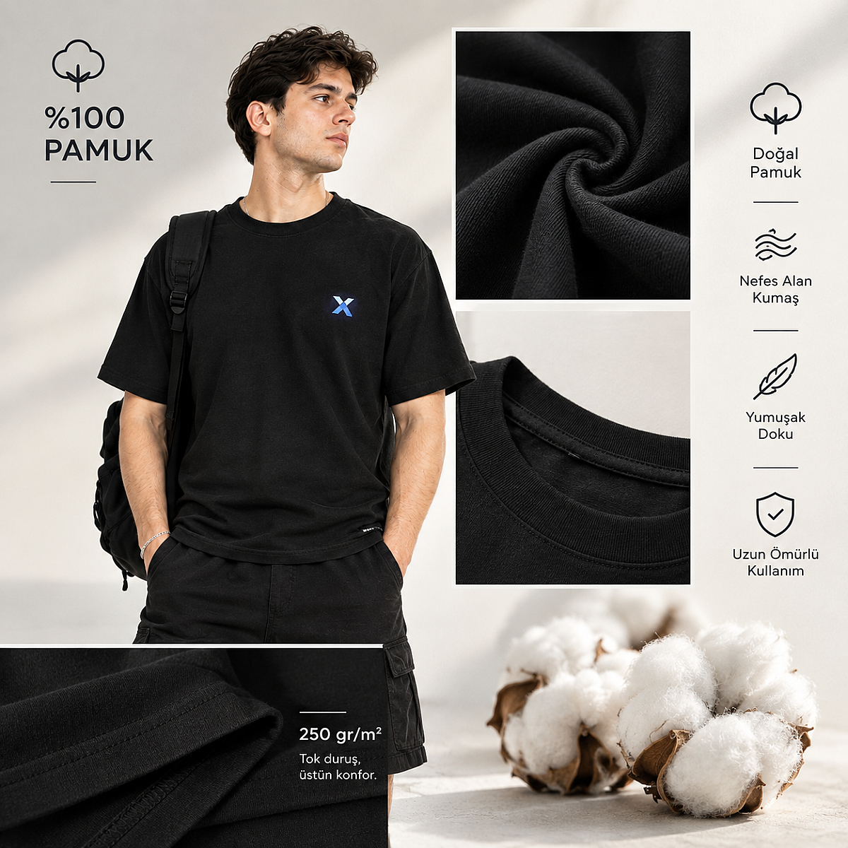 Roxform Motorcycle Lover Baskılı Oversize Tişört | Unisex Bisiklet Tişörtü - 4