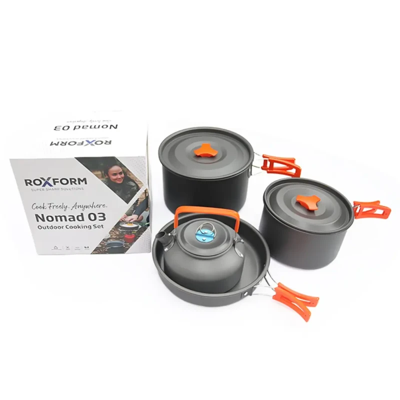 Roxform Nomad 03 Kamp Tencere Seti – 4 Kişilik Çok Fonksiyonlu Set - 4