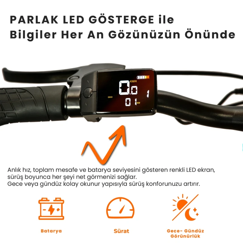 Roxform R-100 Elektrikli Katlanabilir Bisiklet 20 İnç Şehir Bisikleti - 4