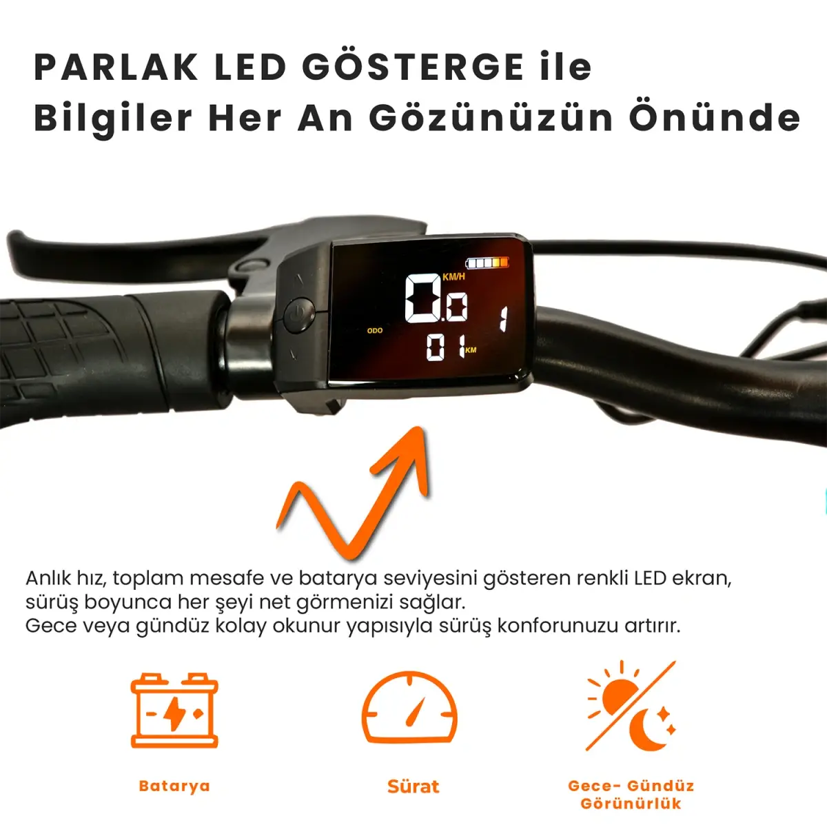 Roxform R-100 Elektrikli Katlanabilir Bisiklet 20 İnç Şehir Bisikleti - 4