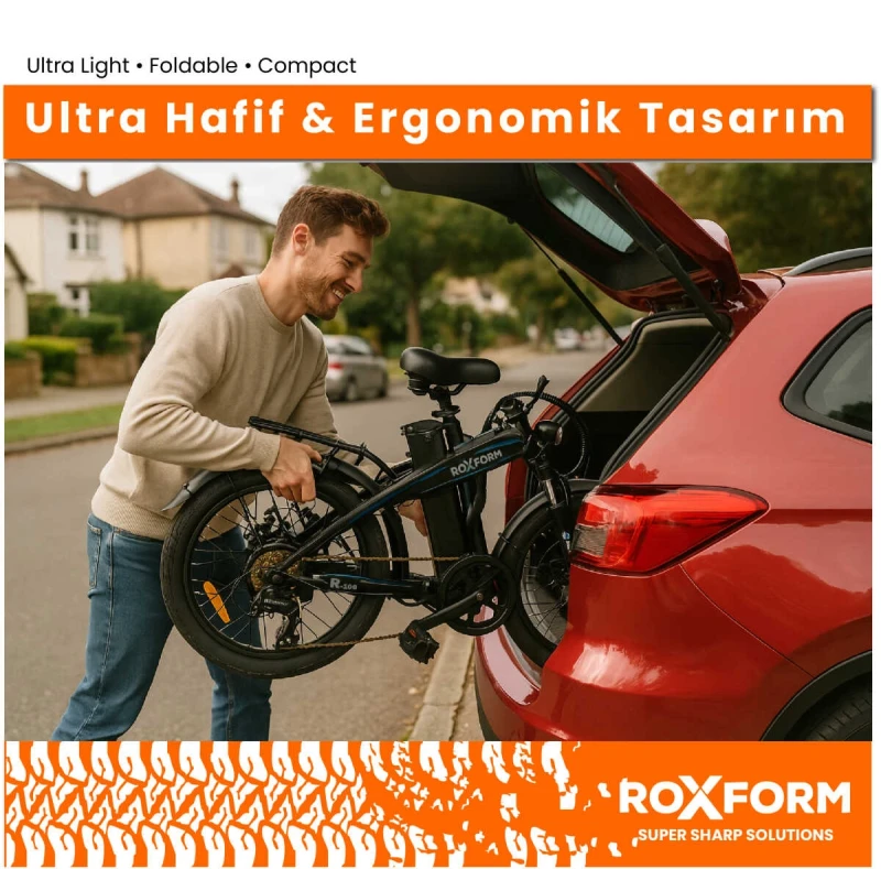 Roxform R-100 Elektrikli Katlanabilir Bisiklet 20 İnç Şehir Bisikleti - 40
