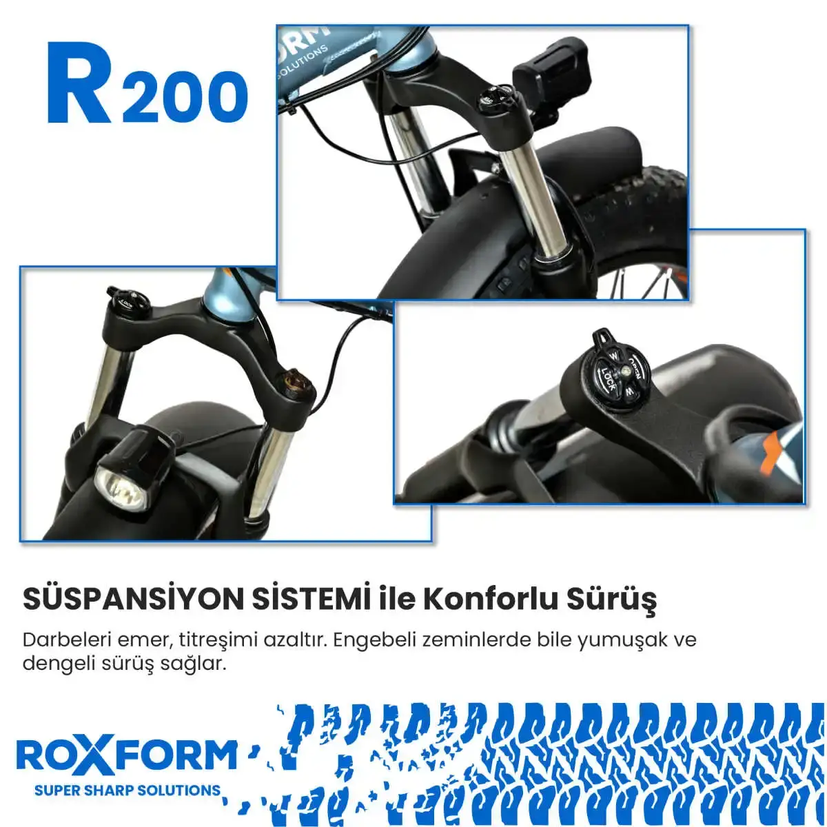Roxform R-200 Elektrikli Katlanabilir Bisiklet 10AH Shimano Altus 20 İnç Şehir Bisikleti - 35