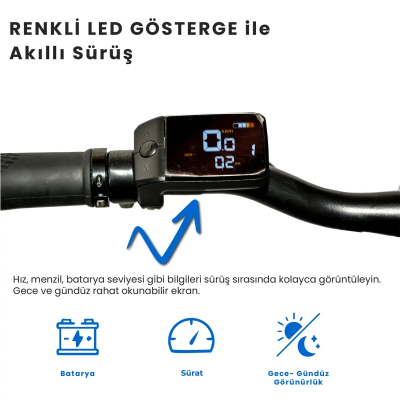 Roxform R-200 Elektrikli Katlanabilir Bisiklet 10AH Shimano Altus 20 İnç Şehir Bisikleti - 36