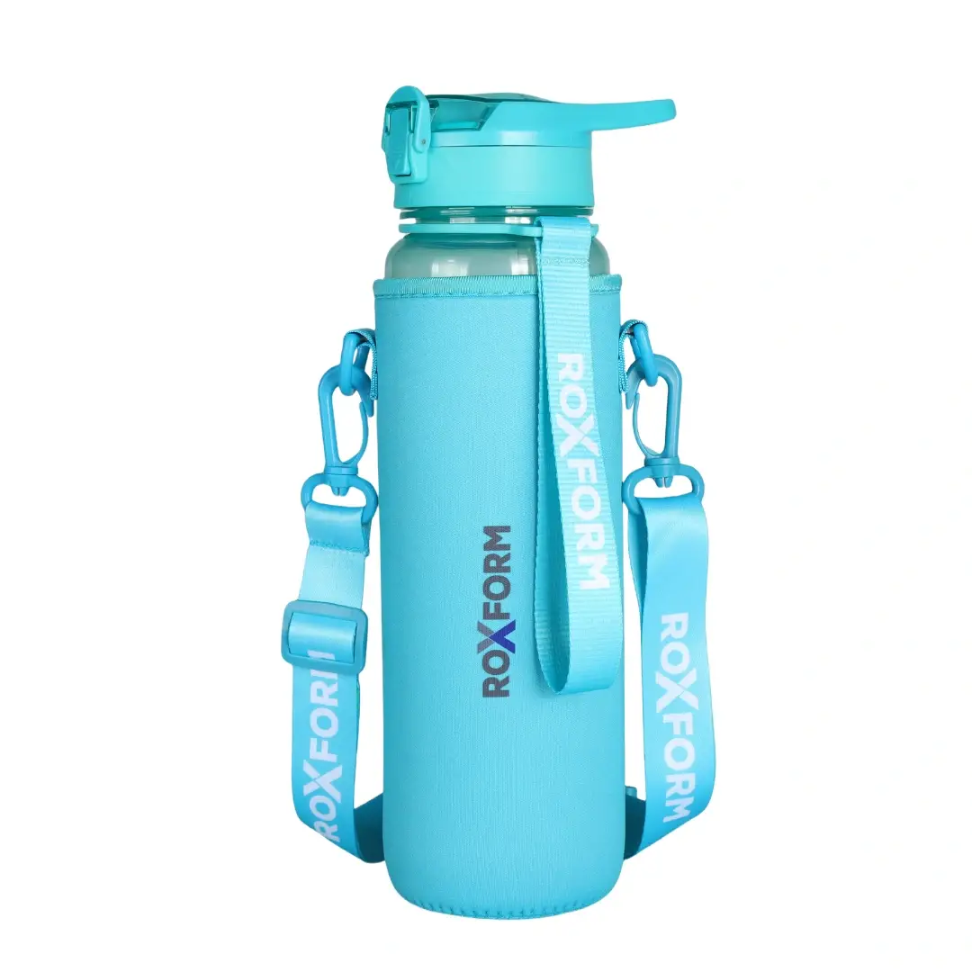 Roxform Suluk Matara 1100 ml, Premium PP Malzeme, Sağlıklı BPA & BPS İçermez, Kılıflı, Çift Kapaklı, Koku Yapmaz, Sızdırmaz ve Dayanıklı, Mavi - 4