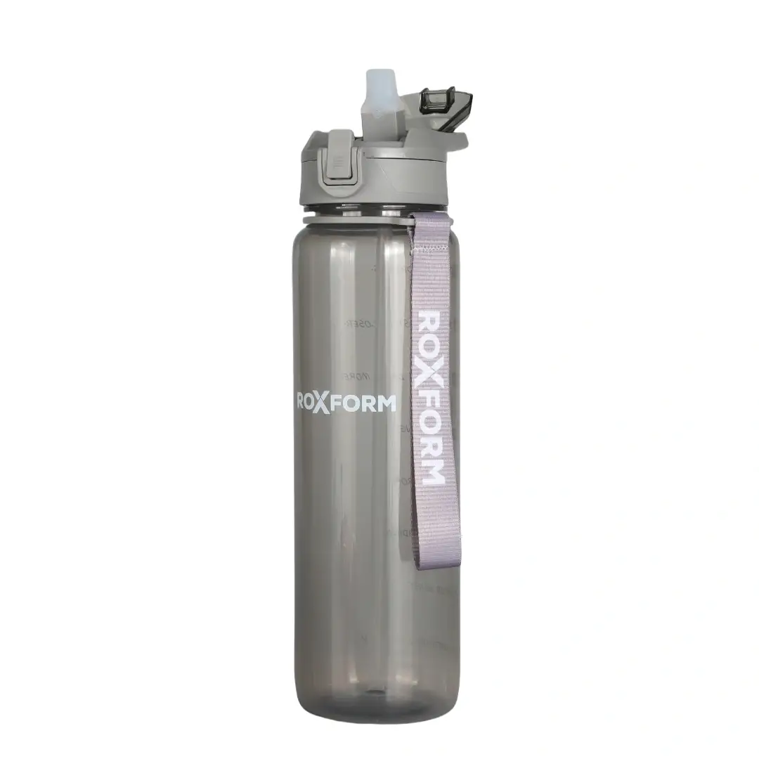 Roxform Suluk Matara 1100 ml, Premium PP Malzeme, Sağlıklı BPA & BPS İçermez, Kılıflı, Çift Kapaklı, Koku Yapmaz, Sızdırmaz ve Dayanıklı, Gri - 7