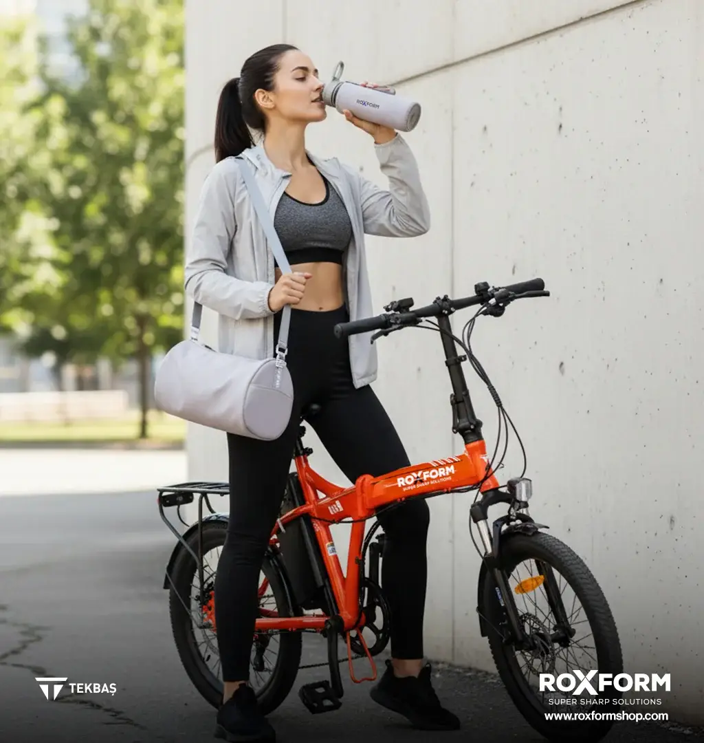 Roxform Suluk Matara 1100 ml, Premium PP Malzeme, Sağlıklı BPA & BPS İçermez, Kılıflı, Çift Kapaklı, Koku Yapmaz, Sızdırmaz ve Dayanıklı, Gri - 2