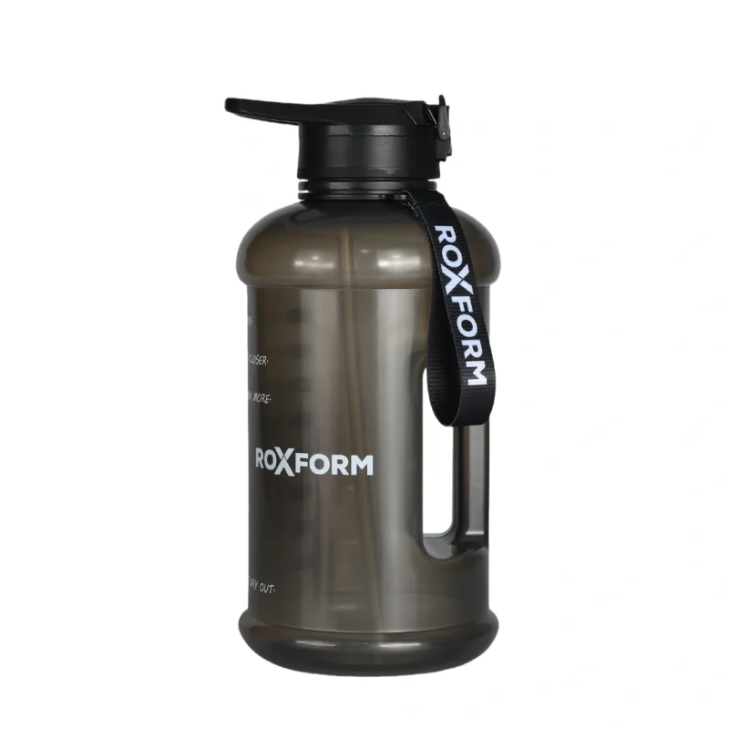 Roxform Suluk Matara 2200 ml, Premium PP Malzeme, Sağlıklı BPA & BPS İçermez, Kılıflı, Çift Kapaklı, Koku Yapmaz, Sızdırmaz ve Dayanıklı, Gri Kılıf, Siyah - 6