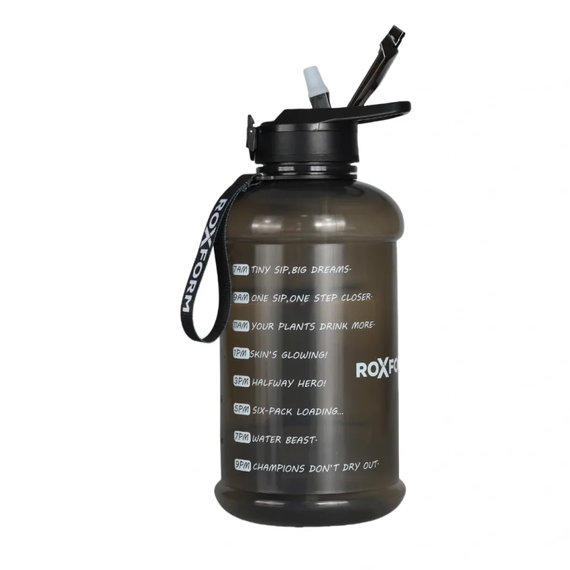 Roxform Suluk Matara 2200 ml, Premium PP Malzeme, Sağlıklı BPA & BPS İçermez, Kılıflı, Çift Kapaklı, Koku Yapmaz, Sızdırmaz ve Dayanıklı, Haki Kılıf, Siyah - 6
