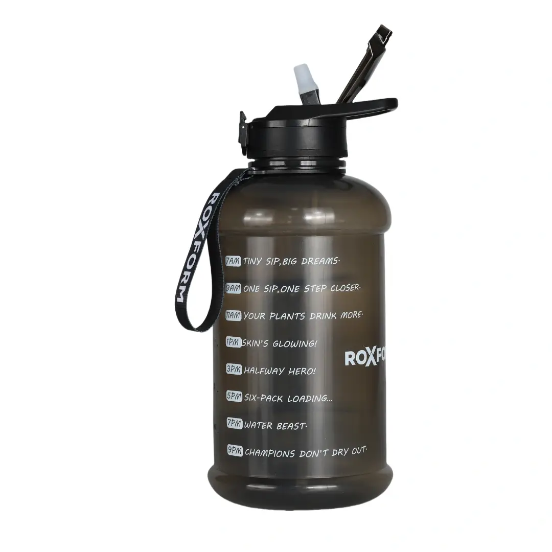 Roxform Suluk Matara 2200 ml, Premium PP Malzeme, Sağlıklı BPA & BPS İçermez, Kılıflı, Çift Kapaklı, Koku Yapmaz, Sızdırmaz ve Dayanıklı, Haki Kılıf, Siyah - 6