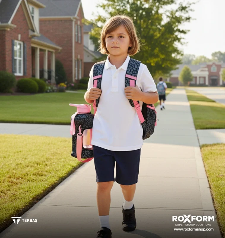 Roxform Suluk Matara 2200 ml, Premium PP Malzeme, Sağlıklı BPA & BPS İçermez, Kılıflı, Çift Kapaklı, Koku Yapmaz, Sızdırmaz ve Dayanıklı, Leopar Kılıf, Pembe - 3