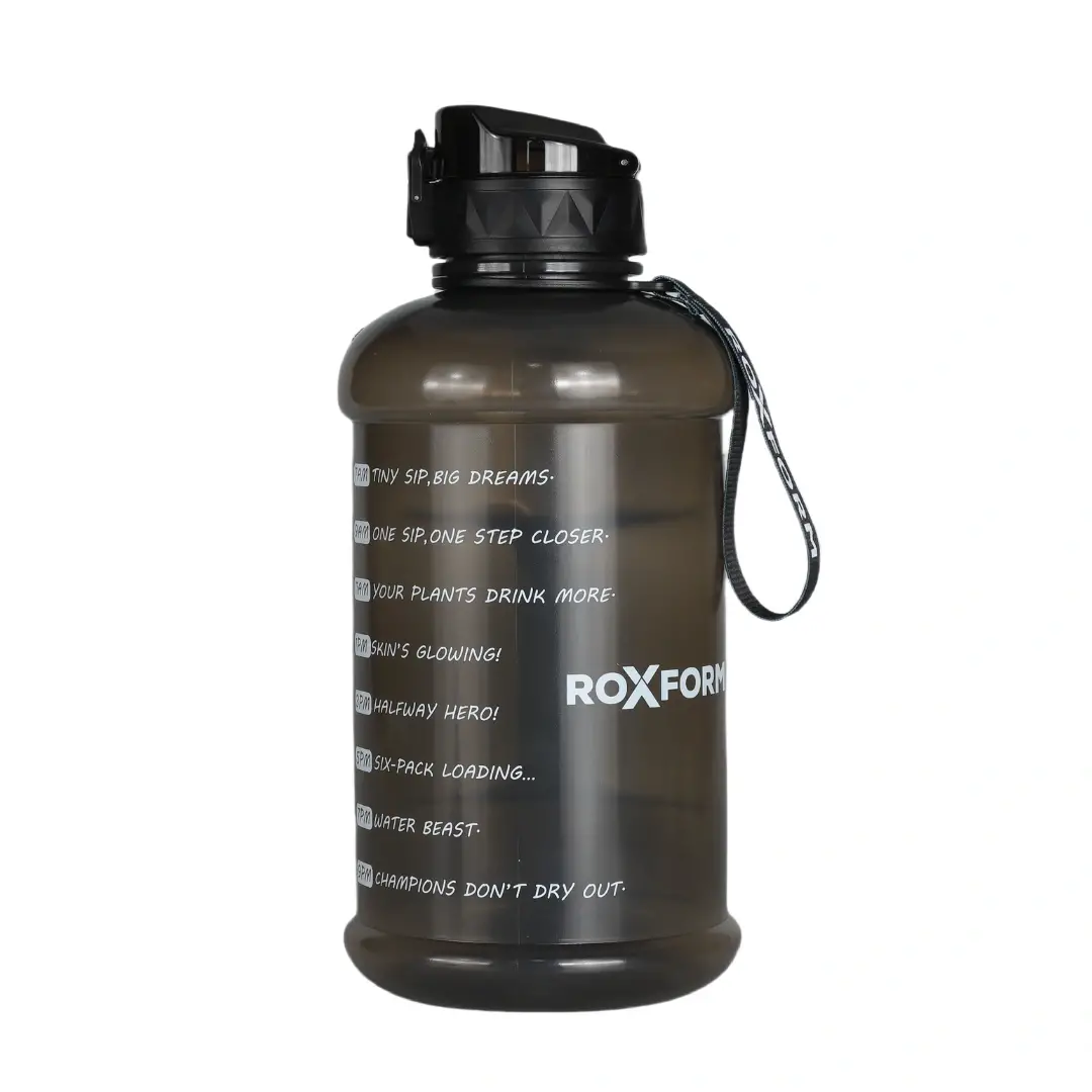 Roxform Suluk Matara 2200 ml, Premium PP Malzeme, Sağlıklı BPA & BPS İçermez, Kılıflı, Çift Kapaklı, Koku Yapmaz, Sızdırmaz ve Dayanıklı, Lacivert Ay Kılıf, Siyah - 5