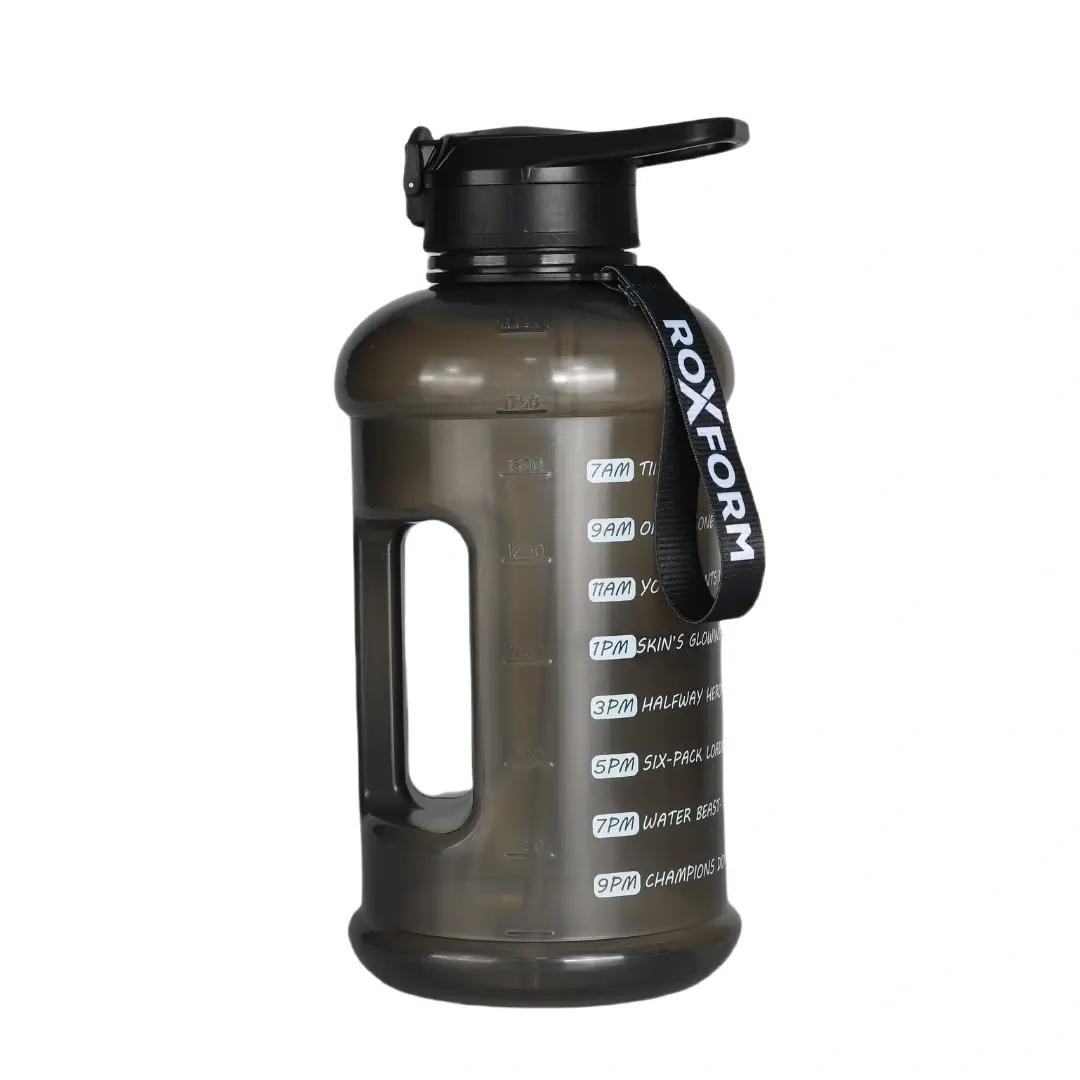 Roxform Suluk Matara 2200 ml, Premium PP Malzeme, Sağlıklı BPA & BPS İçermez, Kılıflı, Çift Kapaklı, Koku Yapmaz, Sızdırmaz ve Dayanıklı, Lacivert Kılıf, Siyah - 6