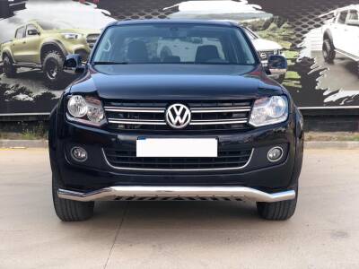 Volkswagen Amarok Off Road Saclı Ön Koruma Ön Tampon Koruma Demiri Krom Gloplus Chrome 2010+ PST21 - 3
