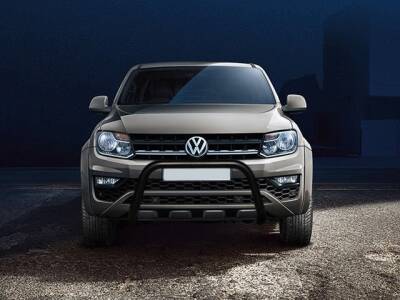 Volkswagen Amarok Off Road Siyah Ön Koruma Ön Tampon Koruma Demiri DinamicPlus Black 2010+ PWT22 - 1